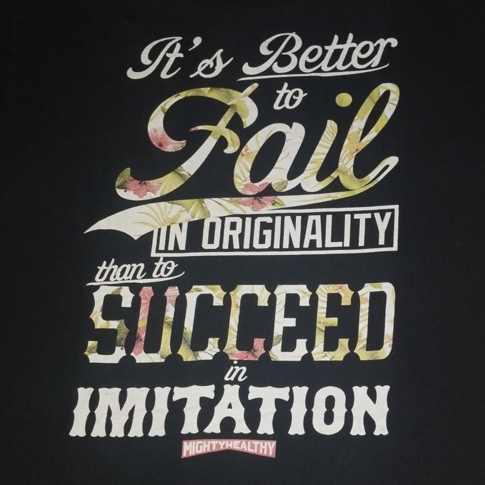 Mighty Healthy black tee
